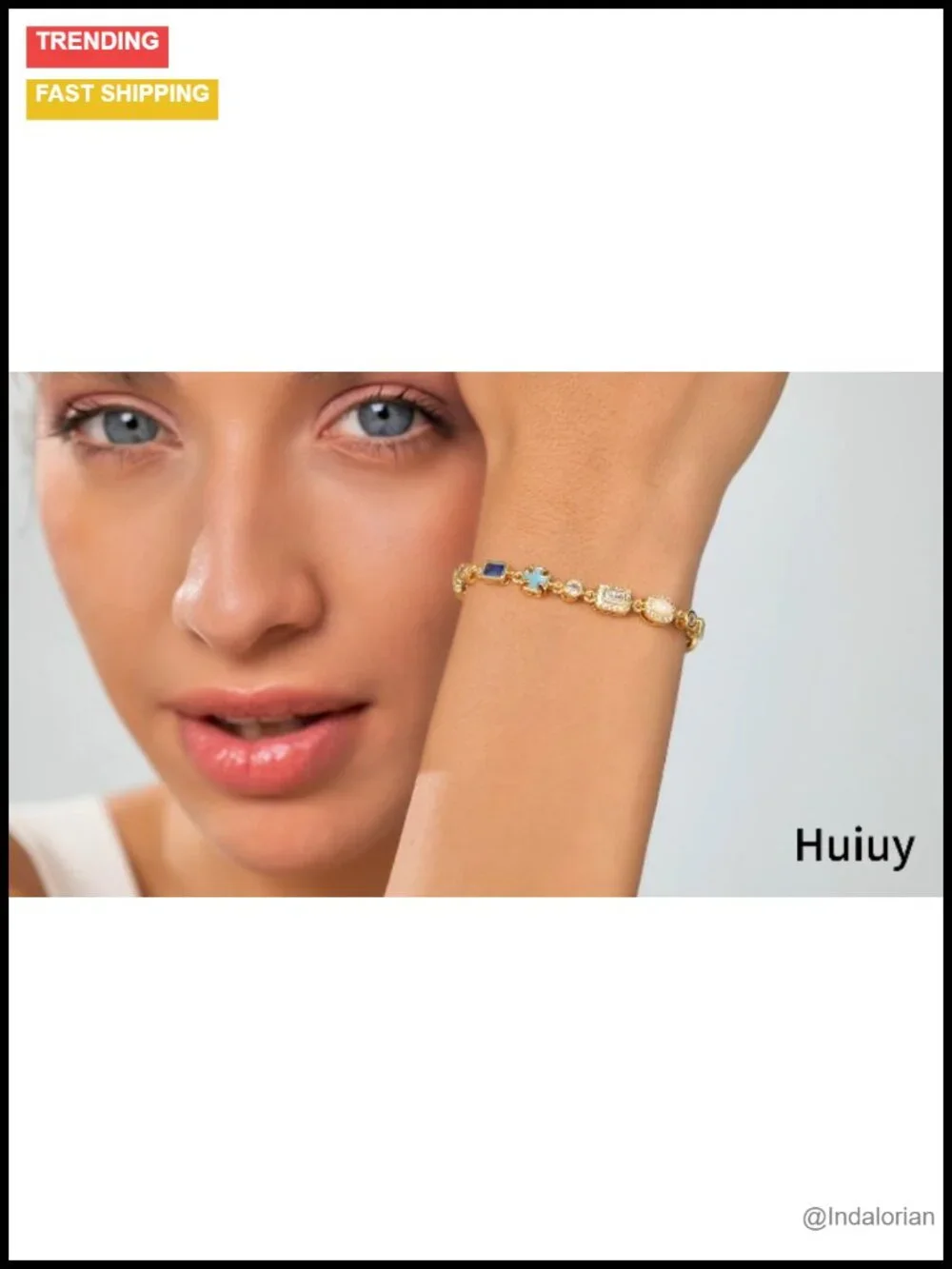18K Gold Plated Tennis Bracelet AAAAA Cubic Zirconia 6 mm 8 in